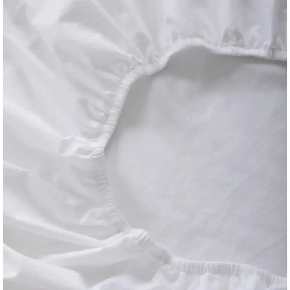 Quince  Brushed Cotton FULL Fitted  Sheet & Pillowcase White Organic Cotton NEW